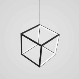Black Pendant Light Geometric Cube Lighting LBY18069