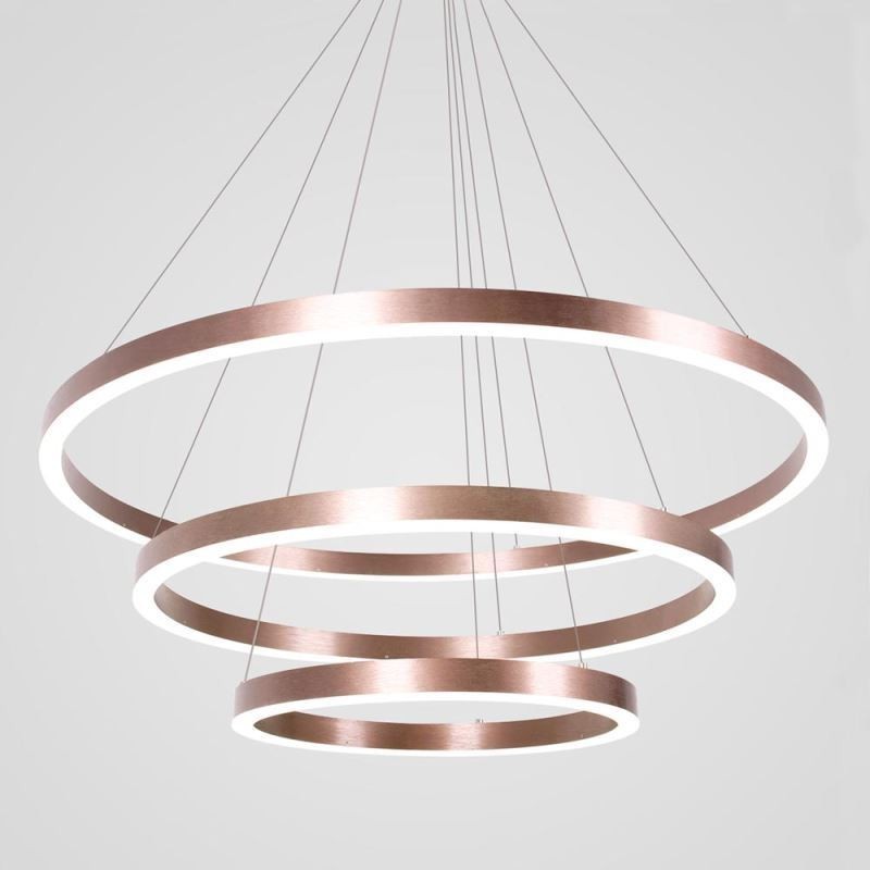 Pendant Light Drawing Craft 3 Rings Lamp 80+60+40cm
