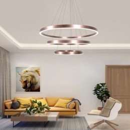 Pendant Light Drawing Craft 3 Rings Lamp 80+60+40cm