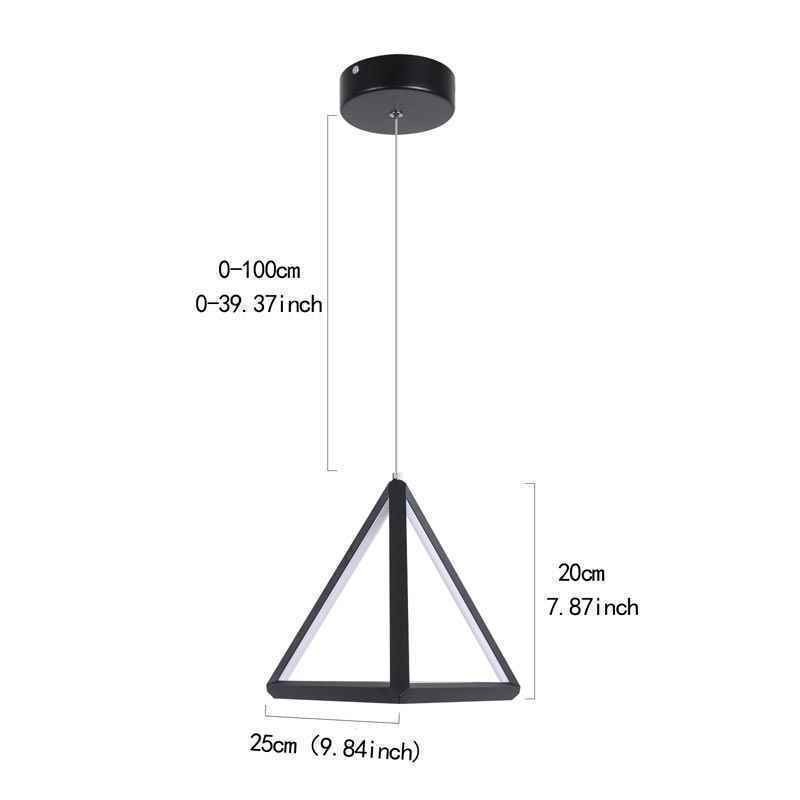 Postmodern Pendant Light Geometric Triangle Light Creative Lamp Lighting