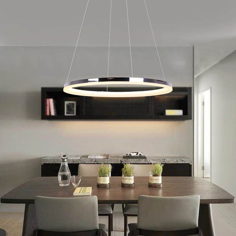 Modern Pendant Light Acrylic Circle Lamp 40cm