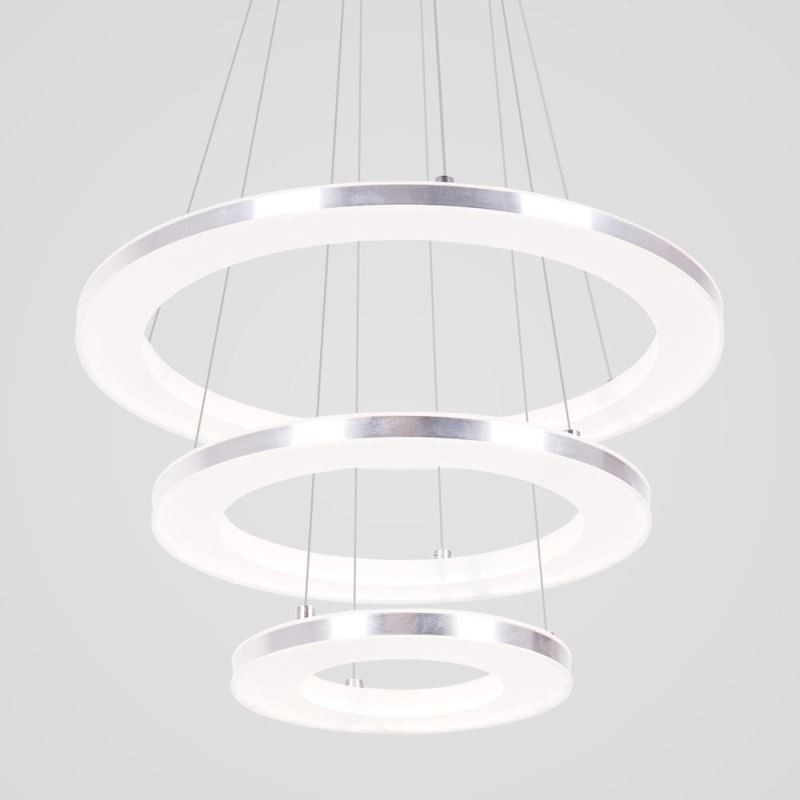 Modern Pendant Light Acrylic 3 Rings Lamp 40+30+20cm