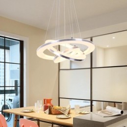 Modern Pendant Light Acrylic 3 Rings Lamp 40+30+20cm