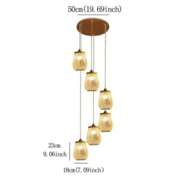Hollow Cage Pendant Light Modern Bamboo Pendant Lighting
