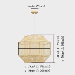 Lantern Bamboo Pendant Light Creative Japanese Pendant Light