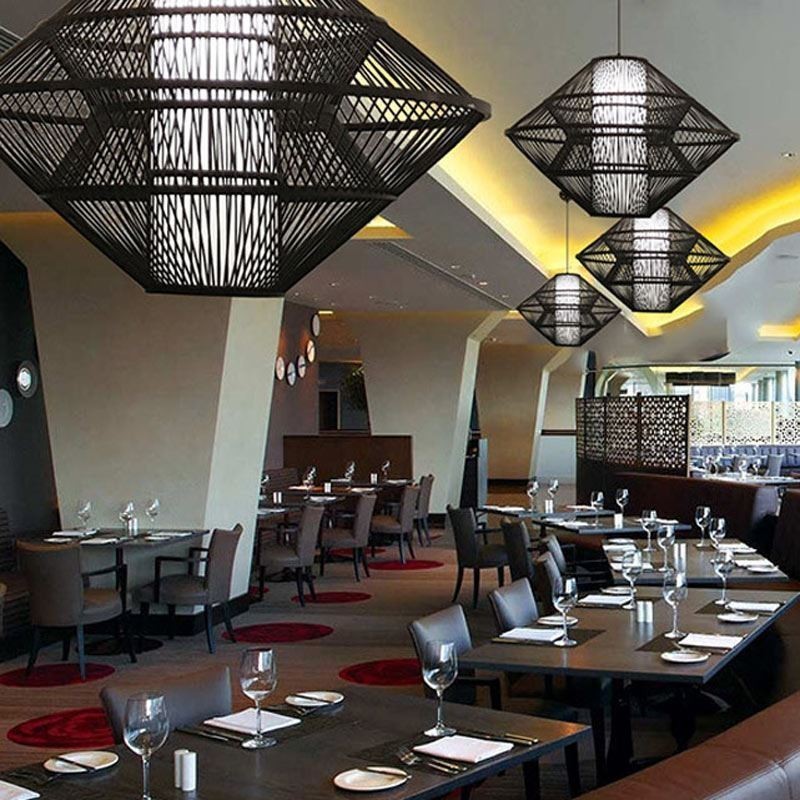 Gyroscope Design Bamboo Pendant Light