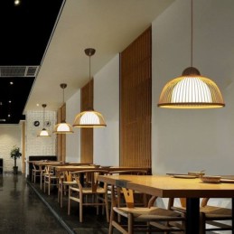 Modern Simple Downward Pendant Light Special Bamboo Pendant Light Bedside Lighting