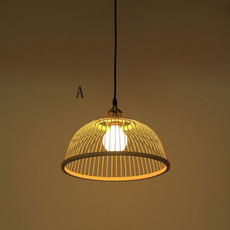 Dome Bamboo Pendant Light Hand Woven Pendant Light