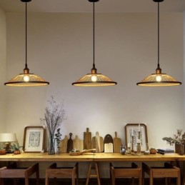 Dome Bamboo Pendant Light Hand Woven Pendant Light