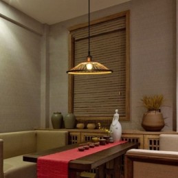 Dome Bamboo Pendant Light Hand Woven Pendant Light