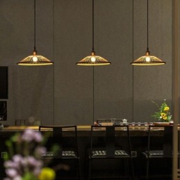 Dome Bamboo Pendant Light Hand Woven Pendant Light