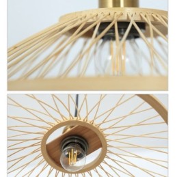 Dome Bamboo Pendant Light Hand Woven Pendant Light