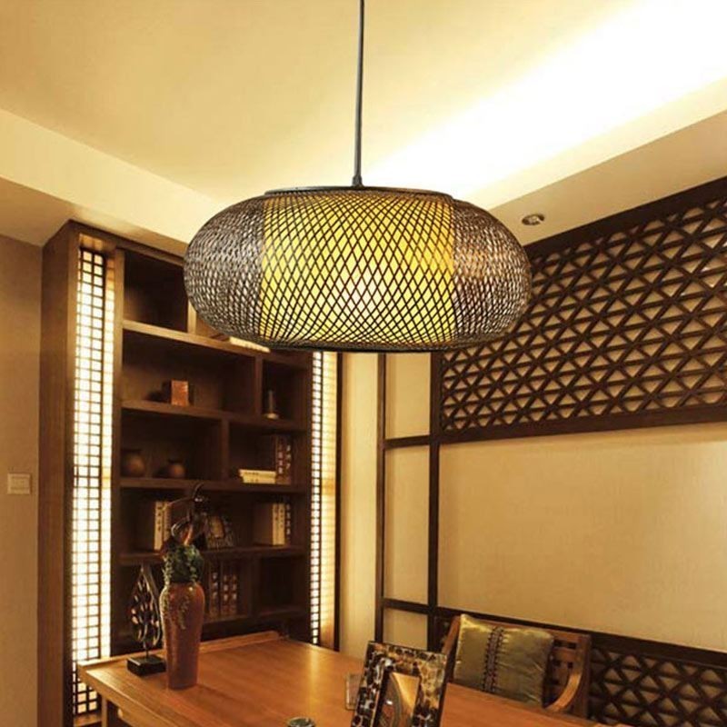 Decorative Bamboo Pendant Light Visual Comfort