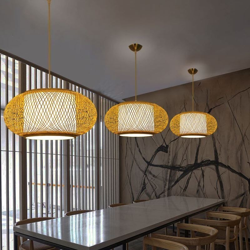 Decorative Bamboo Pendant Light Visual Comfort
