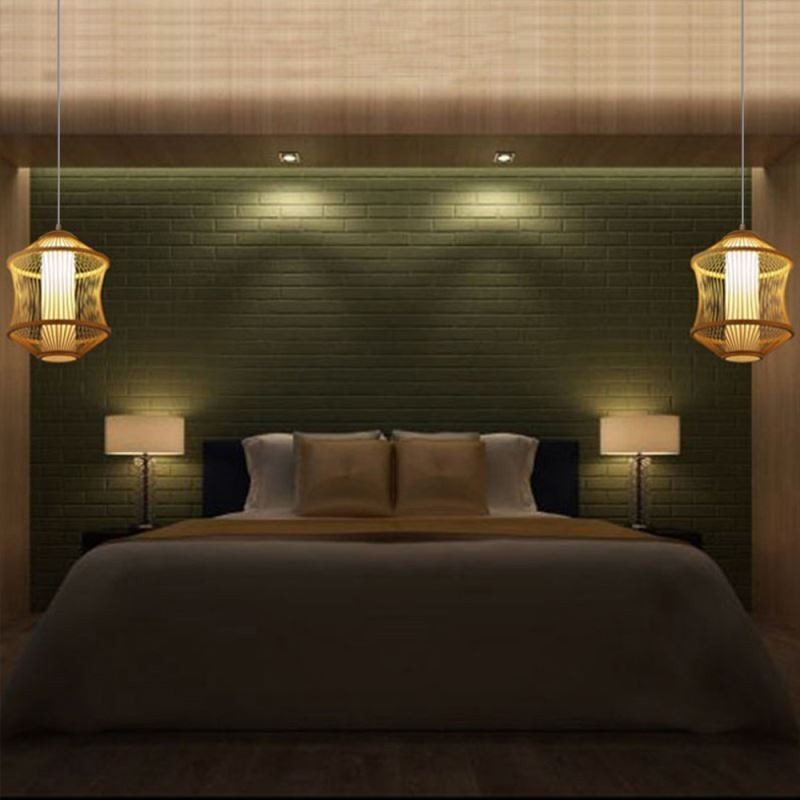 Visual Comfort Bamboo Cage Pendant Light