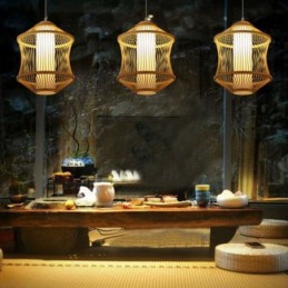 Visual Comfort Bamboo Cage Pendant Light