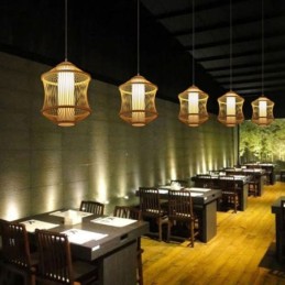 Visual Comfort Bamboo Cage Pendant Light