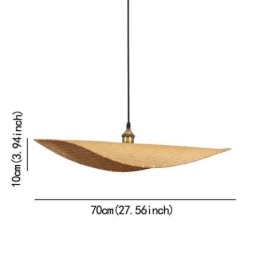 Creative Leaf Pendant Light Contemporary Bamboo Pendant Light Tearoom Lighting