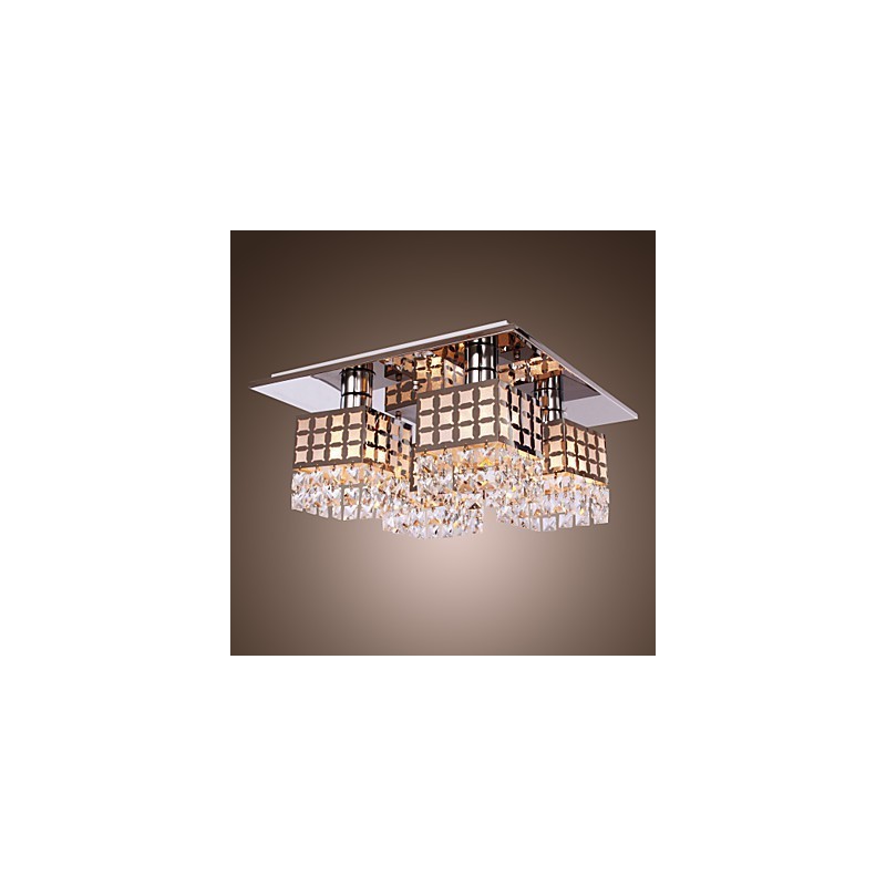 Chandelier Modern Crystal Stainless Living 4 Lights