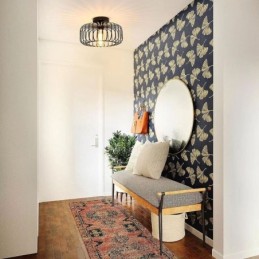 Simple Flush Mount Iron Bird Cage Ceiling Light