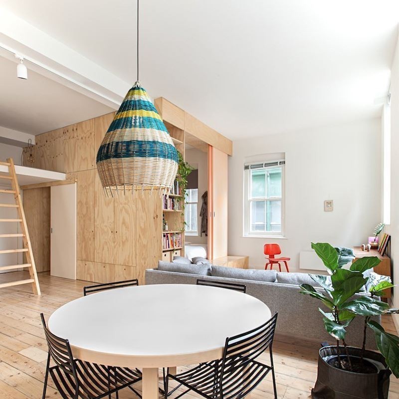 Bamboo And Rattan Pendant Light Striped Interval Handwoven Lampshade Ceiling Lamp