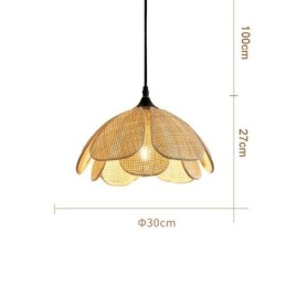 Rattan Pendant Light Retro Rattan Ceiling Light