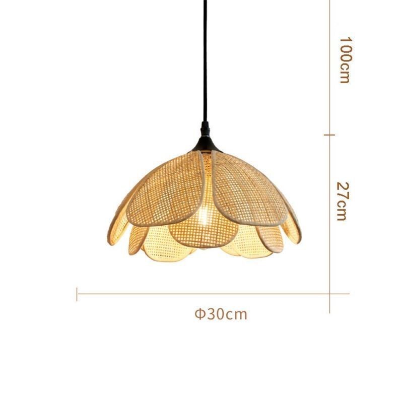 Rattan Pendant Light Retro Rattan Ceiling Light