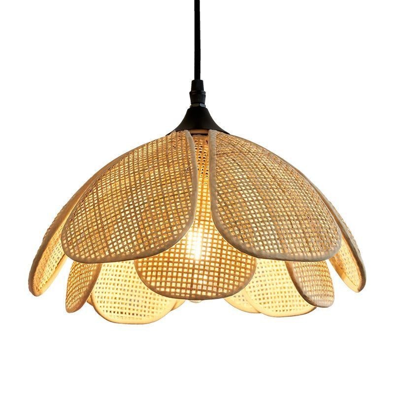 Rattan Pendant Light Retro Rattan Ceiling Light