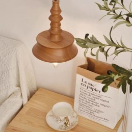 Rubberwood Pendant Light Ins Vintage Hanging Light