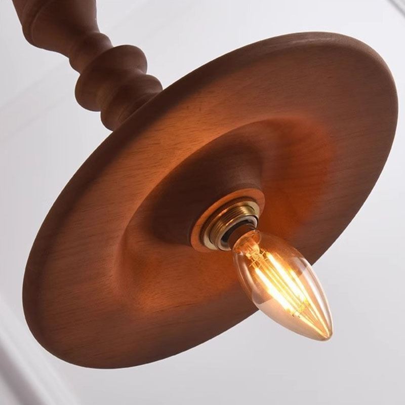 Rubberwood Pendant Light Ins Vintage Hanging Light