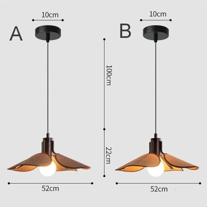 Nordic Pendant Light Wabi Sabi Style Fabric Lampshade Decorative Ceiling Light
