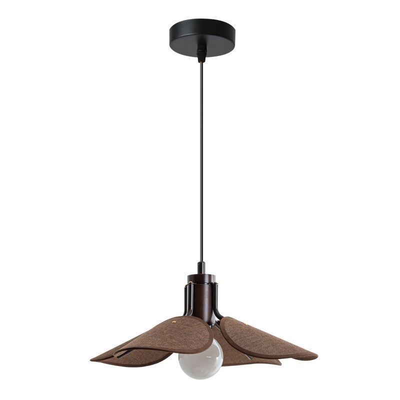 Nordic Pendant Light Wabi Sabi Style Fabric Lampshade Decorative Ceiling Light