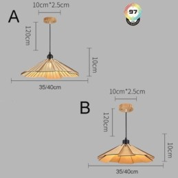 Pendant Light Creative Retro Wooden Ceiling Light