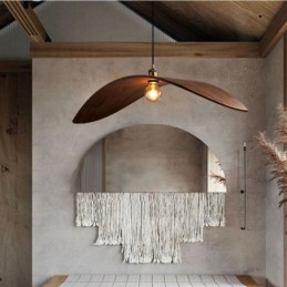 Solid Wood Pendant Light Creative Retro Ceiling Light