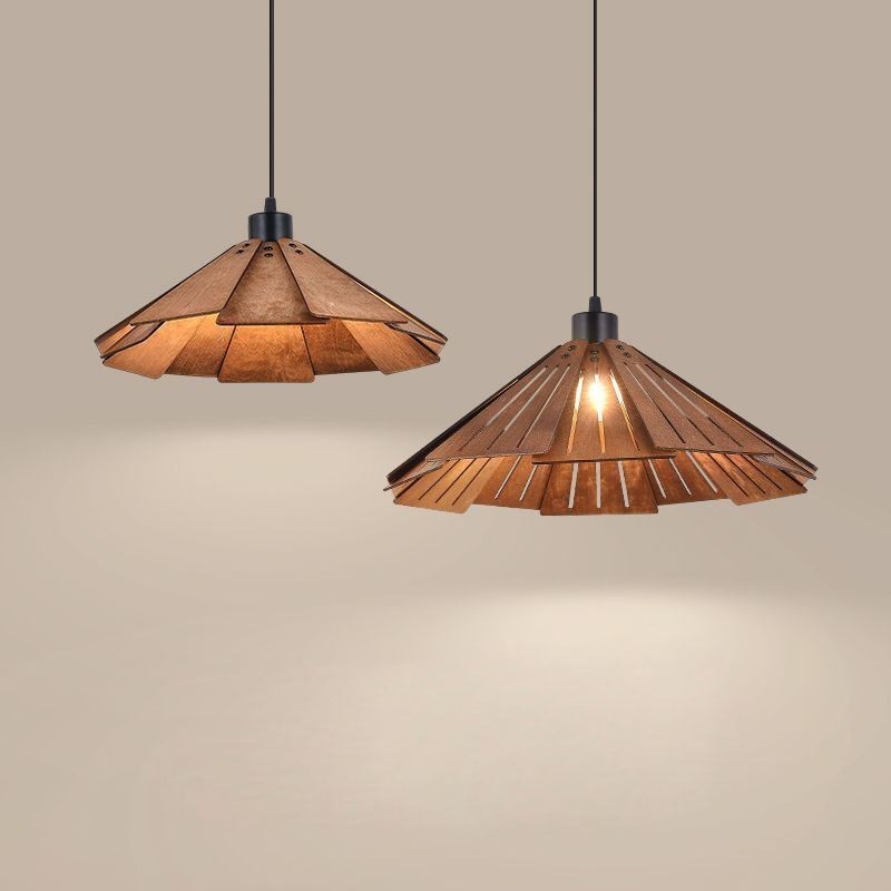 Retro Pendant Light Creative Wooden Ceiling Light