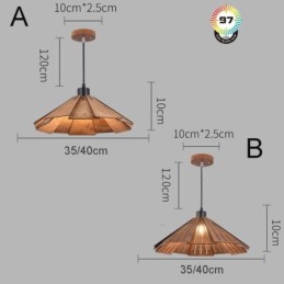 Retro Pendant Light Creative Wooden Ceiling Light