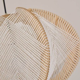 Nordic Pendant Light Retro Wabi Sabi Style Handmade Solid Wood Ceiling Light