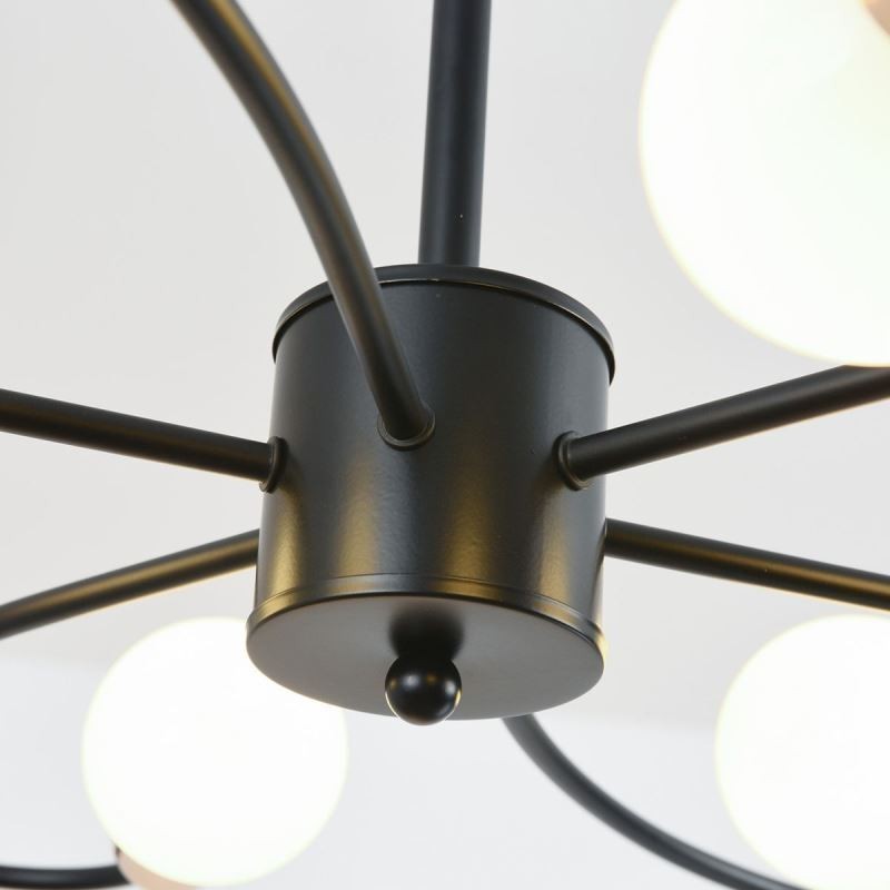 Rustic Chandelier 6 Light Classic Petals Ceiling Hanging Light