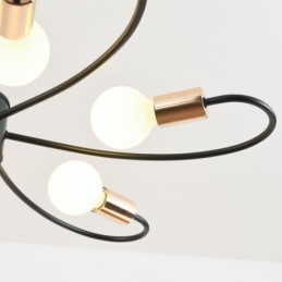 Rustic Chandelier 6 Light Classic Petals Ceiling Hanging Light