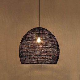 Hand Woven Pendant Light Rattan Hanging Light Farmhouse