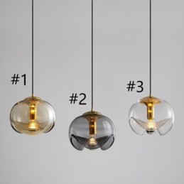 Stamen Glass Pendant Light Modern Minimalist Wrought Iron Ceiling Light