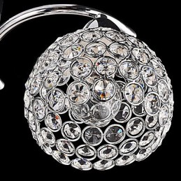Modern Contemporary Crystal Electroplated Metal Pendant Light Flush Mount