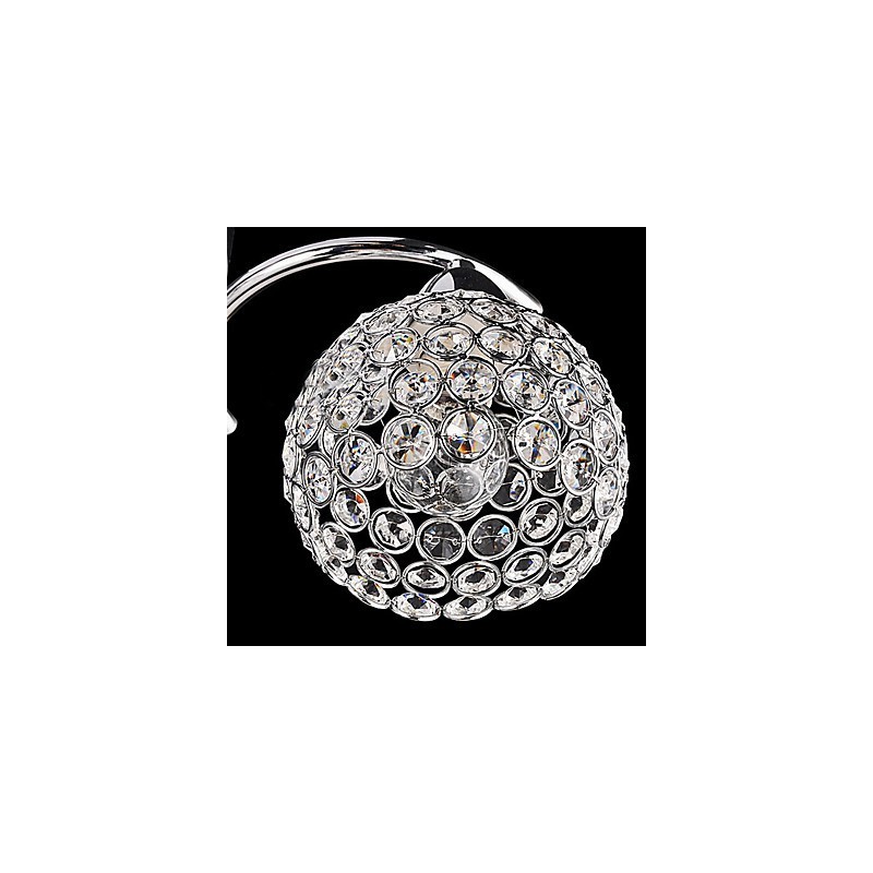 Modern Contemporary Crystal Electroplated Metal Pendant Light Flush Mount