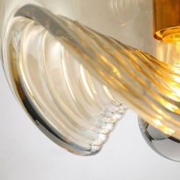 Stamen Glass Pendant Light Modern Minimalist Wrought Iron Ceiling Light