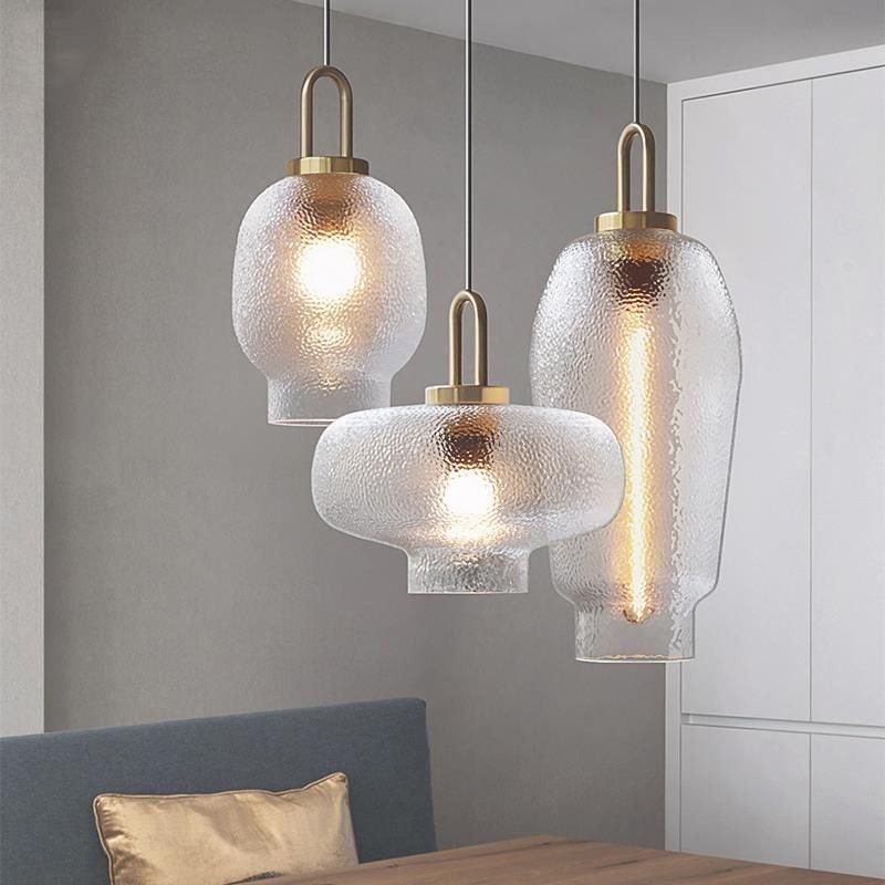 Frosted Glass Pendant Light Modern Minimalist Wrought Iron Ceiling Light