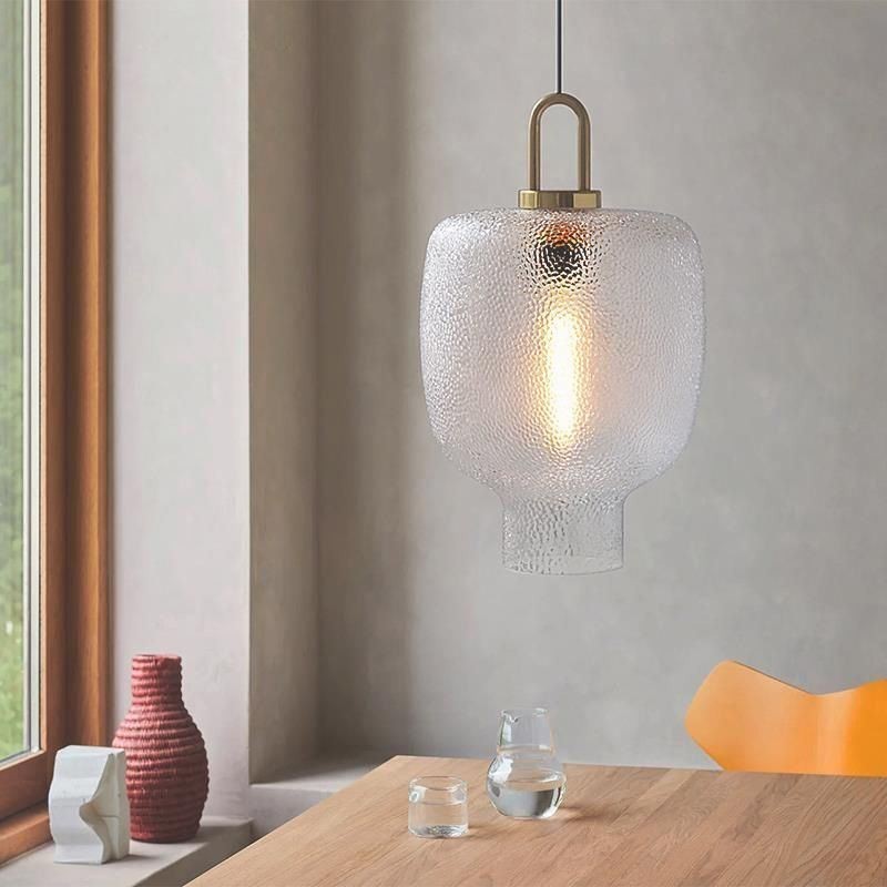 Frosted Glass Pendant Light Modern Minimalist Wrought Iron Ceiling Light