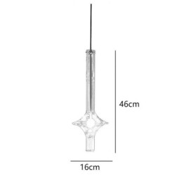 Glass Tube Pendant Light Modern Minimalist Wrought Iron Ceiling Light