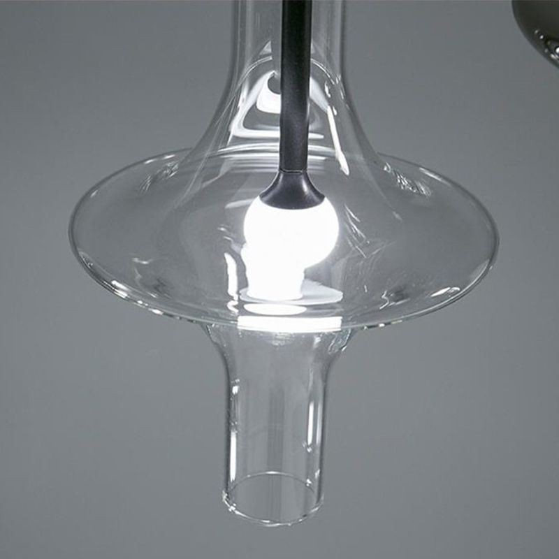 Glass Tube Pendant Light Modern Minimalist Wrought Iron Ceiling Light