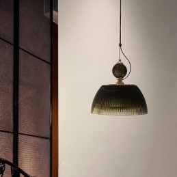 Pleated Skirt Glass Pendant Light Modern Minimalist Wrought Iron Small Ceiling Light