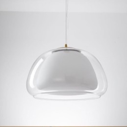 Pendant Light Modern Simple Clear Glass Pudding Ceiling Light